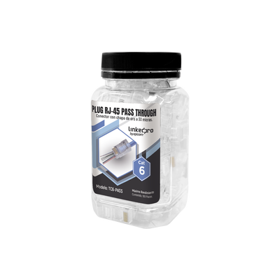 Plugs RJ45 Cat6 Pass Through sin Blindaje 100 Piezas