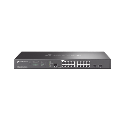 Switch Omada L2+ 16 Puertos MultiGigabit 2.5G con PoE+ y 2 SFP+ 10G