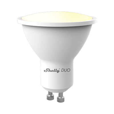 [SHELLYDUOGU10] Foco Inteligente GU10 WiFi Luz Blanca Dual 2700K–6500K Regulable
