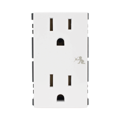 Módulo Dúplex 10A 127V Blanco para Cajas de Pavimento Simon