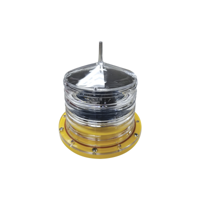 Estrobo Solar Autónomo LED Rojo IP68 para Señalización de Obstrucción