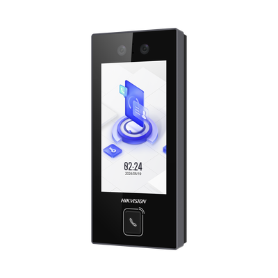 [DS-K1T344MBWX-E1] Terminal Facial 4.5" IP65 con WiFi, PoE y Botón de Llamada Rápida