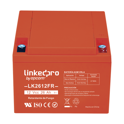 Batería 12V 26Ah AGM VRLA retardante a la flama UL