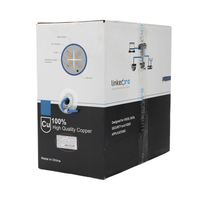 Bobina de cable U/UTP Cat6A 305 m CMR para redes 10Gbps