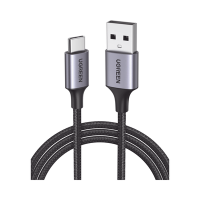 Cable USB-A a USB-C 2m, Nylon Trenzado, Carga Rápida 60W