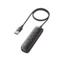 HUB USB-A de 4 Puertos USB 3.0, Entrada Tipo C, Cable 1 m, LED