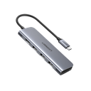 HUB USB-C 6 en 1, HDMI 4K, 3 Puertos USB-A 3.0, Lector SD+TF