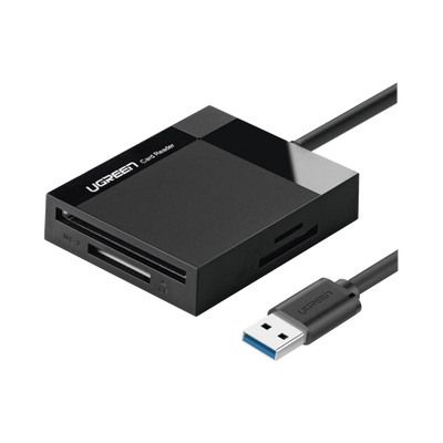 [30333] Lector de Tarjetas USB 3.0 4 en 1, Compatible SD, CF, TF, MS, 5 Gbps