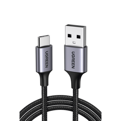 Cable USB-A a USB-C 1m, Nylon Trenzado, Carga Rápida 60W