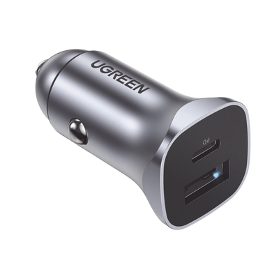 Cargador de Auto 24W | Puerto USB-A y USB-C | Carga Rápida