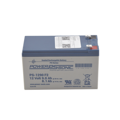 [PS-1290-F2] Batería AGM 12V 9Ah UL Terminal F2 Libre de Mantenimiento