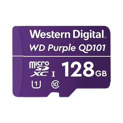 Memoria microSD de 128 GB PURPLE, Especializada Para Videovigilancia