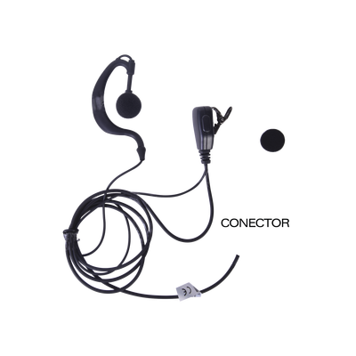 Micrófono-audífono de solapa ajustable para radios Kenwood