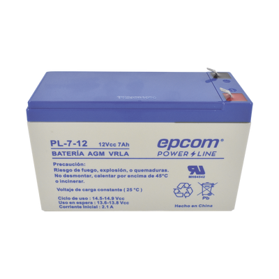 [PL-7-12] Batería sellada 12V 7Ah AGM-VRLA terminal F1 para sistemas electrónicos