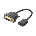 Convertidor DVI macho a HDMI hembra / Bidireccional / DVI 24+1