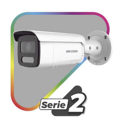 [DS-2CD2T47G2H-LISU/SL] Cámara Bala IP HIKVISION 4MP, Dual Light, ColorVu, PoE, IP67