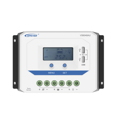 Controlador Solar PWM 12/24/36/48V 60A con Salida USB y Display