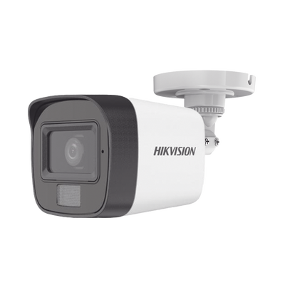 [DS-2CE16D0T-LFS] Cámara Bala TURBOHD 2MP, Lente 2.8 mm, Dual Light, Micrófono, IP67