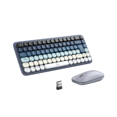 [25179] PAQUETE DE TECLADO Y MOUSE INALÁMBRICO UGREEN AZUL