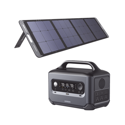 [UGREEP-KIT600W] Kit de Estación de Energía Portátil 600W (680Wh) + Panel