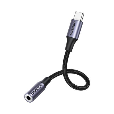 [30632] Adaptador USB Tipo C a Jack 3.5mm | Cable de 10 cm | Soporta