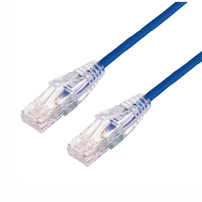 [LP-UT6A-100-BU28] Cable de Parcheo Slim UTP Cat6A, 1 m, Azul, 28 AWG