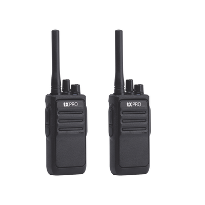 [TX-320DUO] Par de Radios Analógicos UHF 400-470 MHz, 2W de Potencia