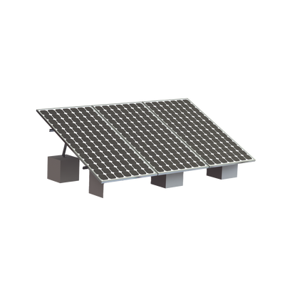 [VEKTOR8R3M] Montaje para 3 Panel Solar, Riel "8" de 4050mm para Módulos