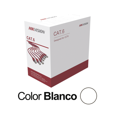 [DS-1LN6U-W/CCA] ​Cable UTP Cat6 305 m HIKVISION para Redes y CCTV