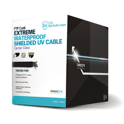 [PRO-CAT-6-EXT] Cable FTP Cat6 305 m Exterior Negro 23 AWG LINKEDPRO