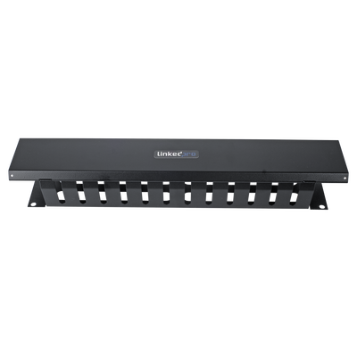 [LPCM-042U] Organizador Horizontal 2U para Rack de 19" con Cubierta