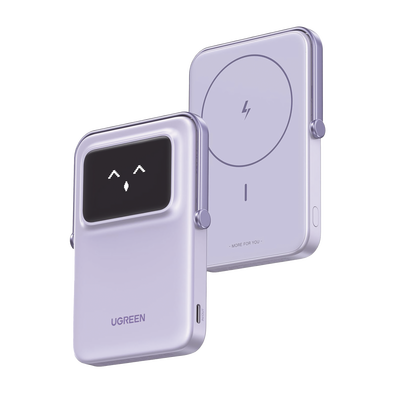 [35606] Power Bank UGREEN 5000mAh Inalámbrico con Emojis TFT