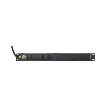 [HTCM-1U] Tomacorriente horizontal (PDU) de 8 contactos (NEMA 5-15R)