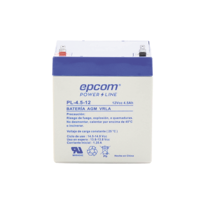 [PL-4.5-12] Batería 12V 4.5Ah Tecnología AGM-VRLA - Energía Confiable