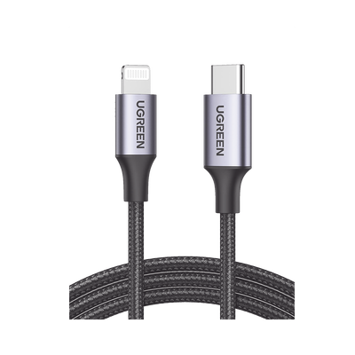 [60759] Cable USB-C a Lightning 1m, Certificado MFi, Carga Rápida y Sincronización