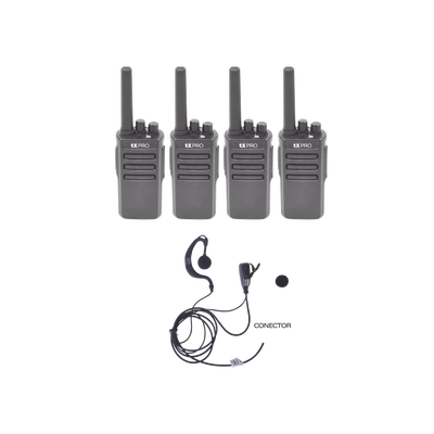 [TX600DUOKIT] ​Kit TXPRO: 4 Radios TX600 + 4 Audífonos TXEHK