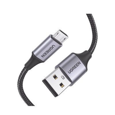 [60146] Cable USB-A a Micro USB de 1m, Nylon Trenzado, Carga Rápida y Resistente