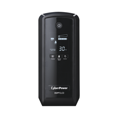 [CP850PFCLCD] UPS de 850 VA/510 W, Onda Senoidal Pura, Tipo Torre, 10 Tomas NEMA 5-15R