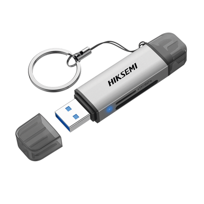 [HS-HUB-CR01] Lector de Tarjetas 2 en 1 con Conector USB-A y USB-C